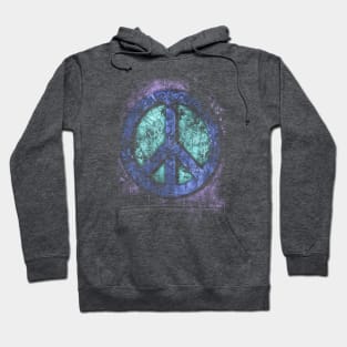 Psychedelic 3D Peace Sign - One Love - Graffiti - Grunge Hoodie